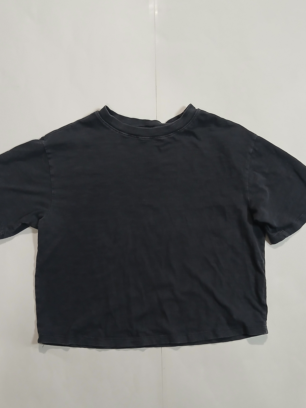Universal Thread Boxy Cropped Tee - Black